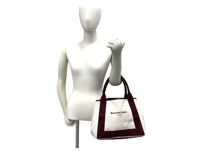 Balenciaga Mini Tote Handtasche Rot Roh Bordeaux - Ansicht 2