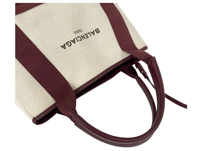 Balenciaga Mini Tote Handtasche Rot Roh Bordeaux - Ansicht 4