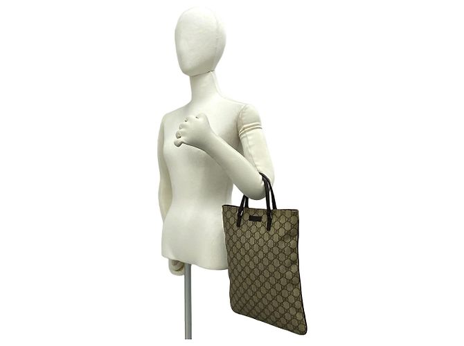 Bolso Tote Gucci de piel marrón Castaño - vista 2