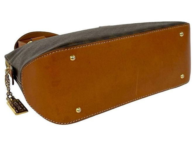 Céline CELINE Vintage Macadam Blazon Triomphe Pattern Handbag Brown - view 7
