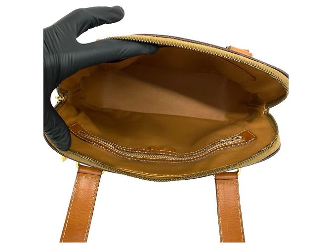 Céline CELINE Vintage Macadam Blazon Triomphe Pattern Handbag Brown - view 9