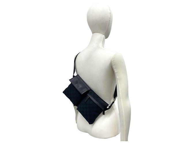 Bolso bandolera Gucci de lona GG Pattern Negro - vista 2