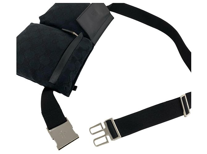 Bolso bandolera Gucci de lona GG Pattern Negro - vista 4