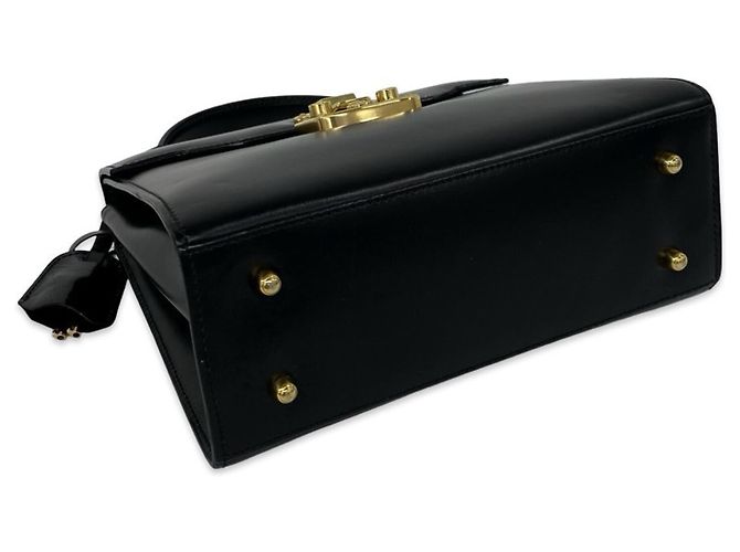 Borsa a tracolla 2-Way in pelle con logo e chiusura Old Lady Lock Gucci Nero - vista 7