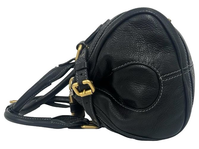 Chloé Paddington Logo Hardware Leder Handtasche Tote Bag Mini Boston Schwarz - Ansicht 5