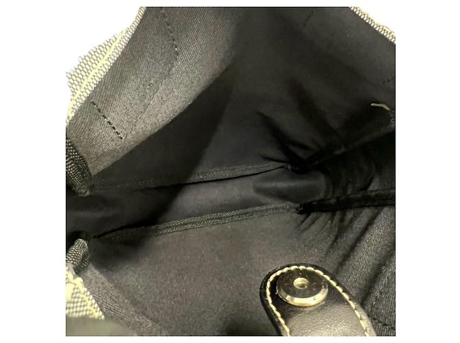Mini mala tote Loewe Repeat Anagram em tela e couro Marrom Preto - vista 9