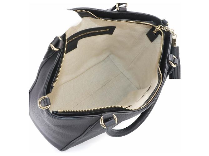 Borsa a Tracolla Tote Gucci Soho in Pelle Nera Nero - vista 7