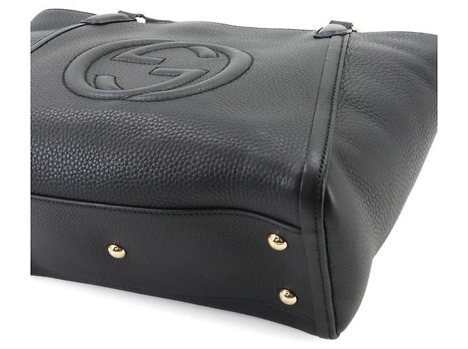 Borsa a Tracolla Tote Gucci Soho in Pelle Nera Nero - vista 9