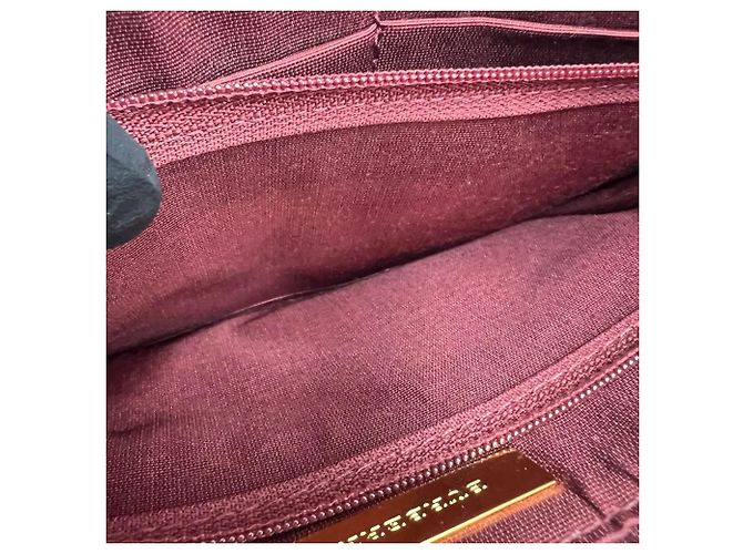 Borsa a tracolla Burberry Nova Check in tela e pelle Beige Bordò - vista 10