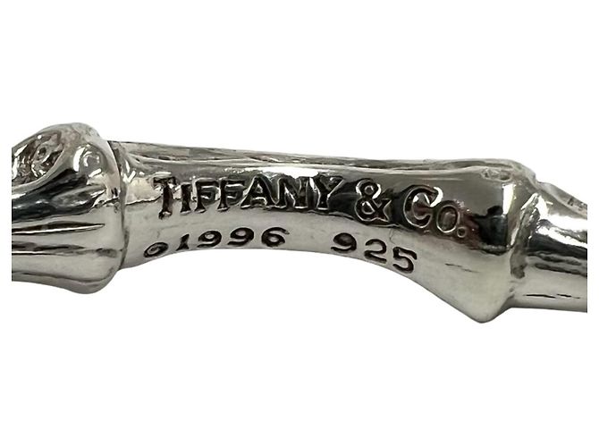 Autre Marque Bracciale Rigido Tiffany Vintage Bamboo Argento - vista 2