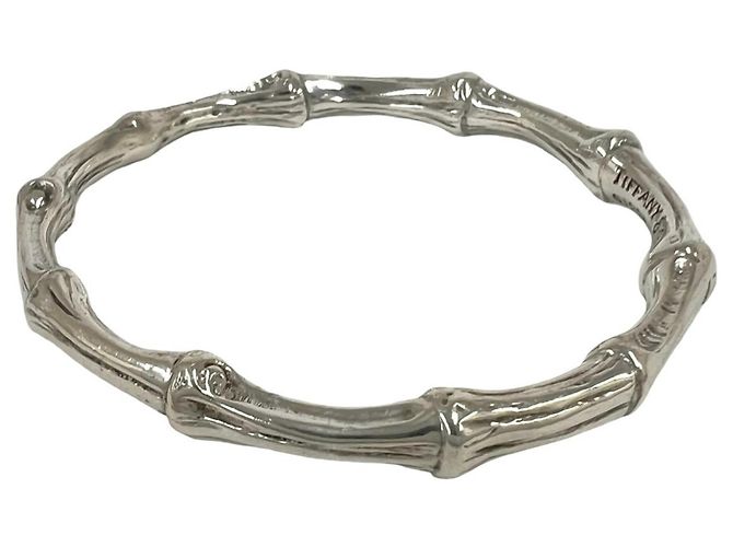 Autre Marque Bracciale Rigido Tiffany Vintage Bamboo Argento - vista 3