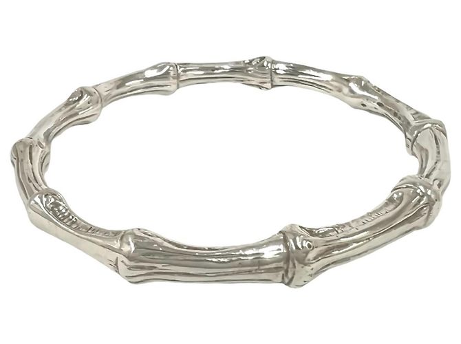 Autre Marque Bracciale Rigido Tiffany Vintage Bamboo Argento - vista 5