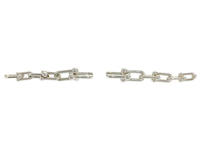 Autre Marque Tiffany HardWear Ohrringe mit abgestuften Gliedern Silber - Ansicht 4