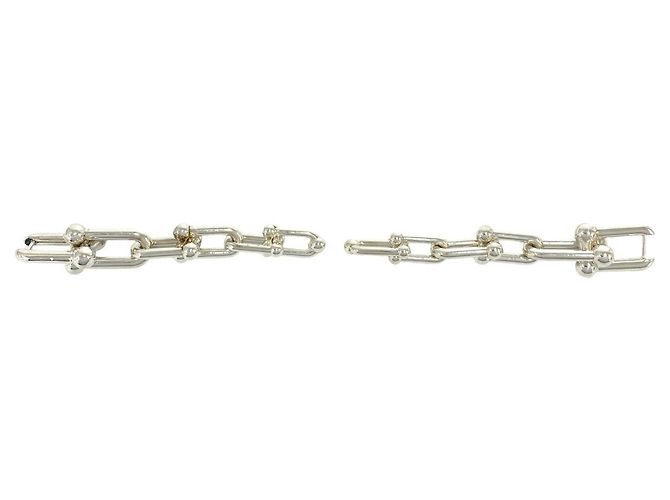 Autre Marque Tiffany HardWear Ohrringe mit abgestuften Gliedern Silber - Ansicht 5