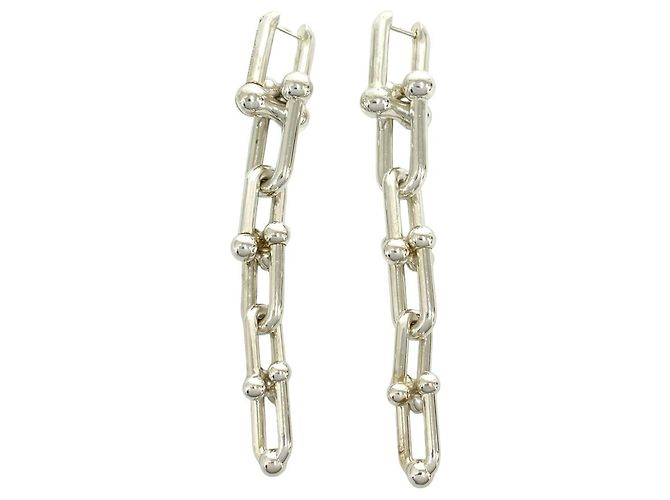 Autre Marque Tiffany HardWear Ohrringe mit abgestuften Gliedern Silber - Ansicht 6