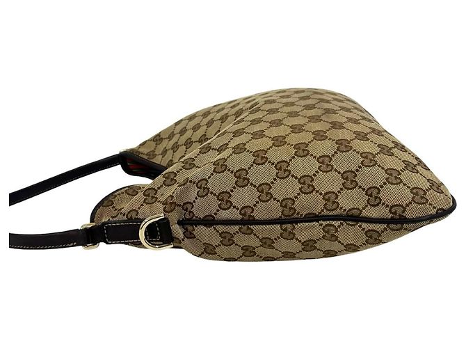 Borsa Tote a Spalla GUCCI in Tela e Pelle Marrone - vista 5