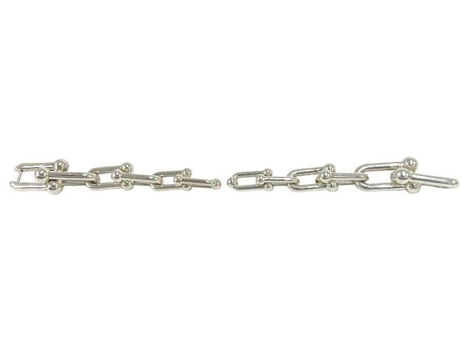 Autre Marque Tiffany HardWear Ohrringe mit abgestuften Gliedern Silber - Ansicht 4