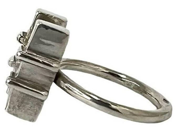 Hermès Hermes Vintage H Motif Band Ring Silber - Ansicht 4
