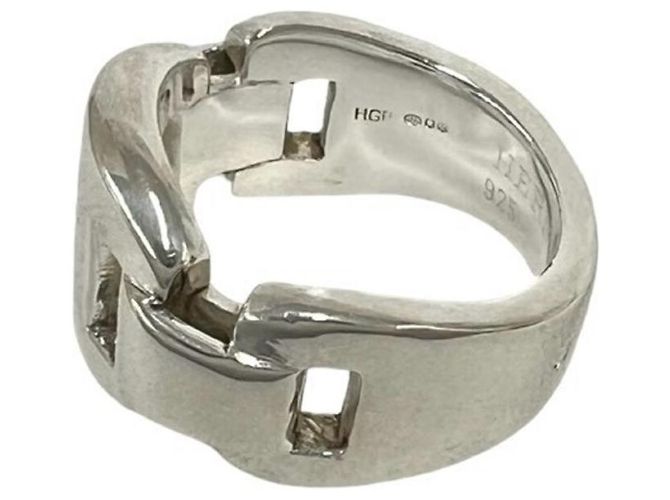 Ring Hermès Anel Faixa HERMES Cassiopeia Prata - vista 4