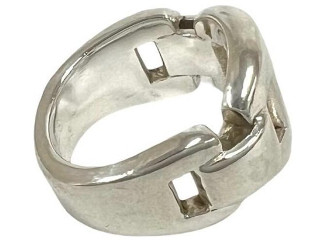 Ring Hermès Anel Faixa HERMES Cassiopeia Prata - vista 5