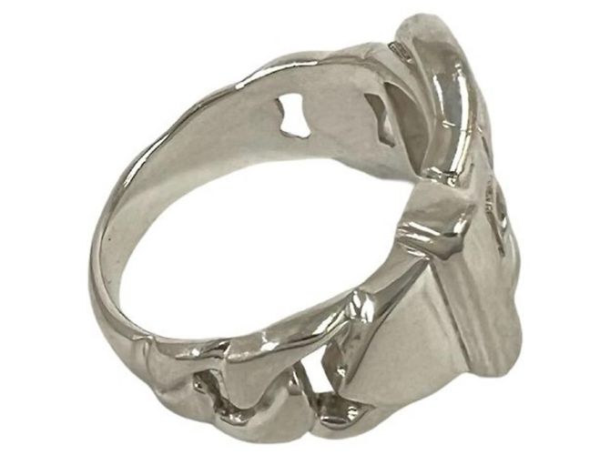 Hermès Hermes Vintage Boucles Sellier Silberbandring - Ansicht 5