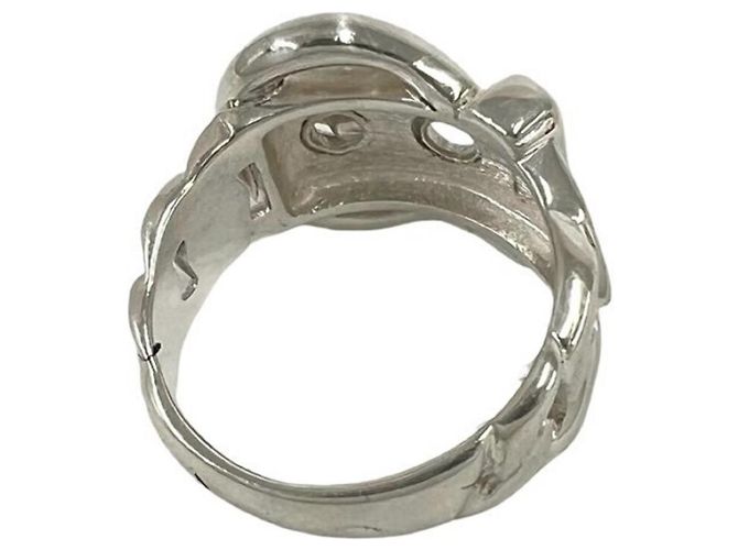 Hermès Hermes Vintage Boucles Sellier Silberbandring - Ansicht 6