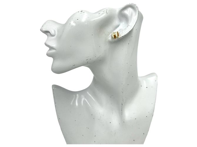 Hermès HERMES Mini Pop H Stud Earrings Golden Cream - view 2
