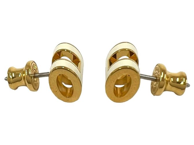 Hermès HERMES Mini Pop H Stud Earrings Golden Cream - view 4