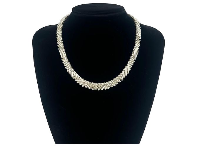 Autre Marque Collana intrecciata Tiffany Vintage Argento - vista 2