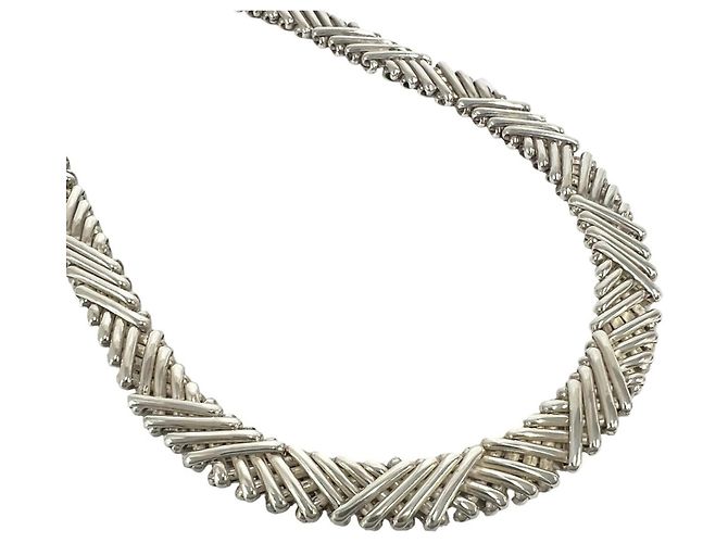 Autre Marque Collana intrecciata Tiffany Vintage Argento - vista 4