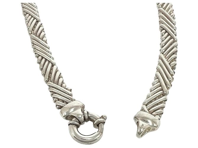 Autre Marque Collana intrecciata Tiffany Vintage Argento - vista 5