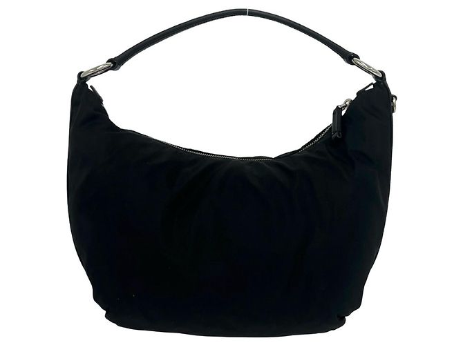 Saffiano Borsa a tracolla Prada con logo triangolare in metallo Nero - vista 3