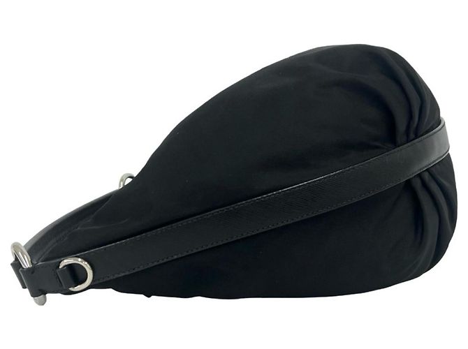 Saffiano Borsa a tracolla Prada con logo triangolare in metallo Nero - vista 5