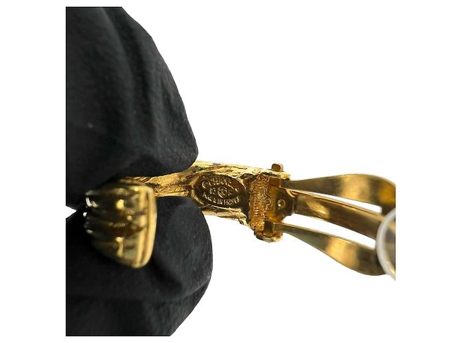 Timeless Chanel Vintage Ohrringe mit Coco Mark Motiv Golden - Ansicht 3