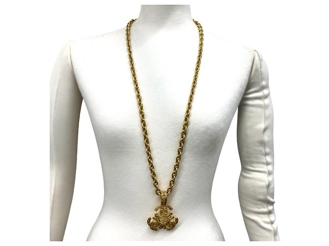 Chanel Vintage Triple Coco Motif Halskette Golden - Ansicht 2