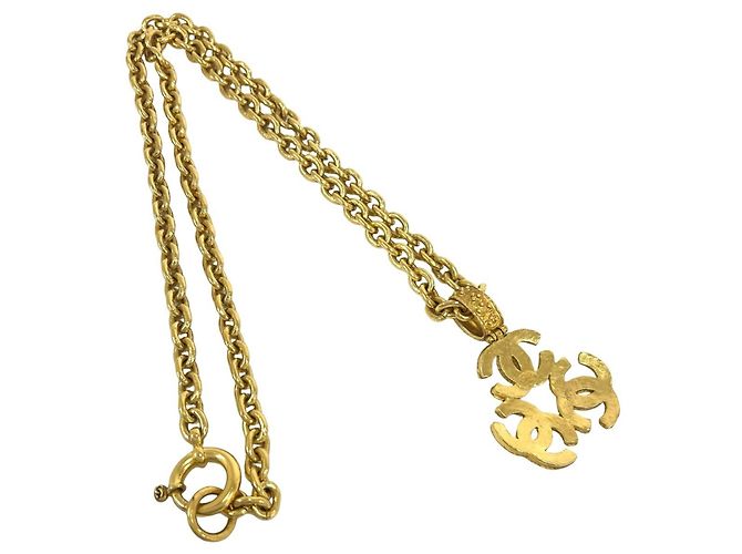 Chanel Vintage Triple Coco Motif Halskette Golden - Ansicht 6