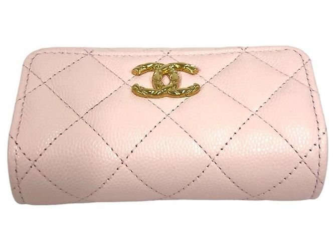 Chanel Pink Matelassé Tri-fold Geldbörse - Ansicht 3