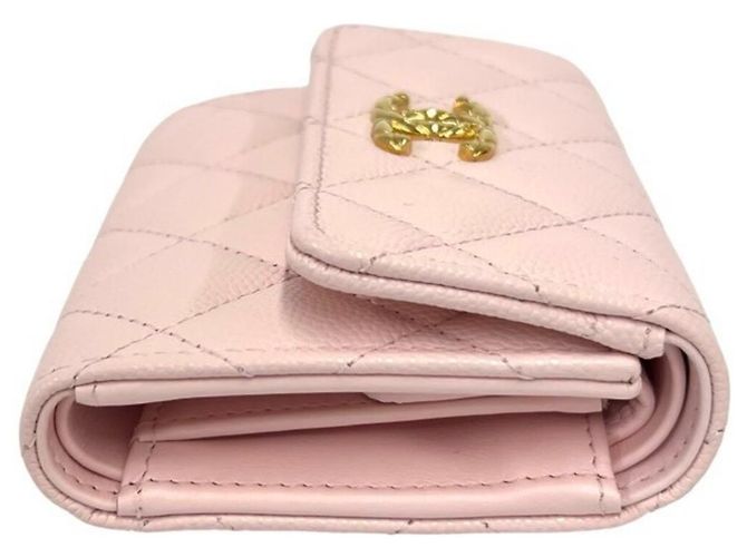 Chanel Pink Matelassé Tri-fold Geldbörse - Ansicht 5