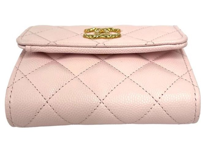 Chanel Pink Matelassé Tri-fold Geldbörse - Ansicht 6