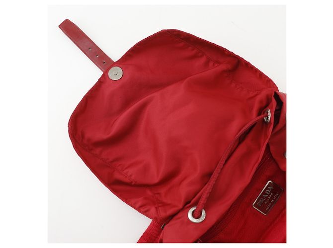 Zaino Prada in nylon rosso - vista 10