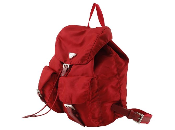 Zaino Prada in nylon rosso - vista 2