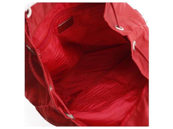 Zaino Prada in nylon rosso - vista 6