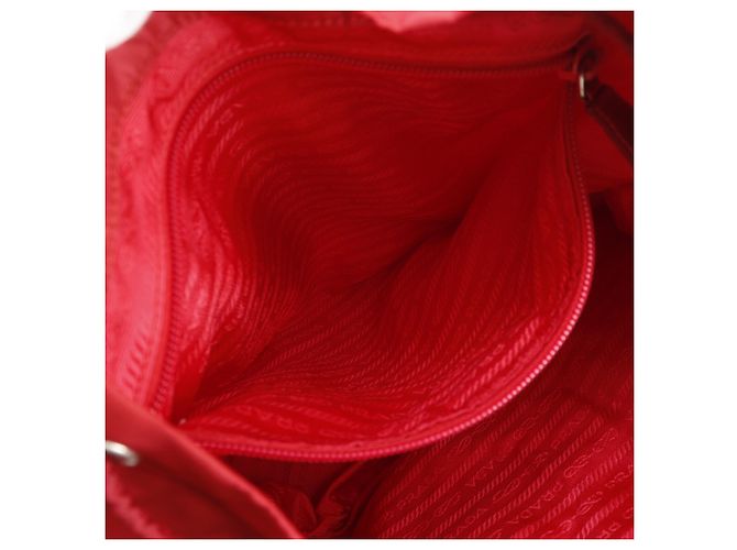 Zaino Prada in nylon rosso - vista 7