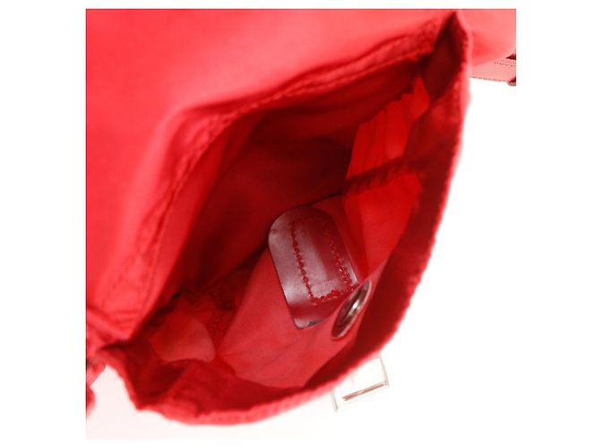 Zaino Prada in nylon rosso - vista 9