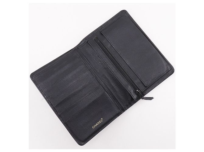 Chanel Coco Mark Bi-fold Wallet Black - view 5