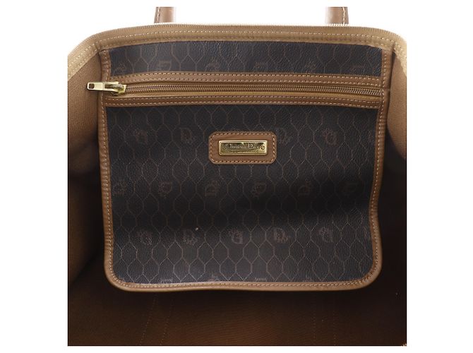 Borsa Boston Christian Dior in PVC marrone - vista 15