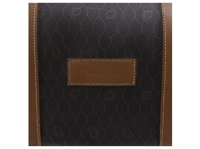 Borsa Boston Christian Dior in PVC marrone - vista 16