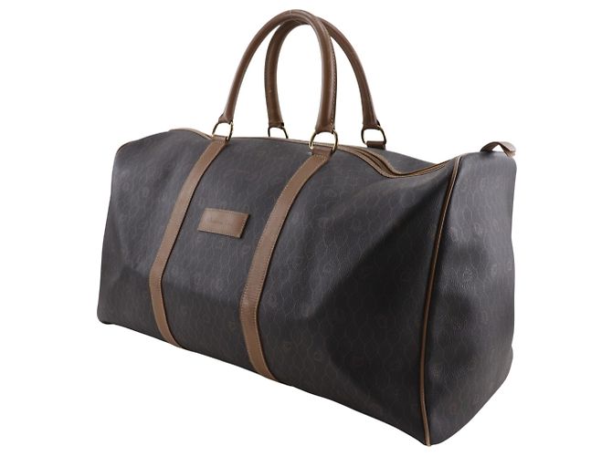 Borsa Boston Christian Dior in PVC marrone - vista 2