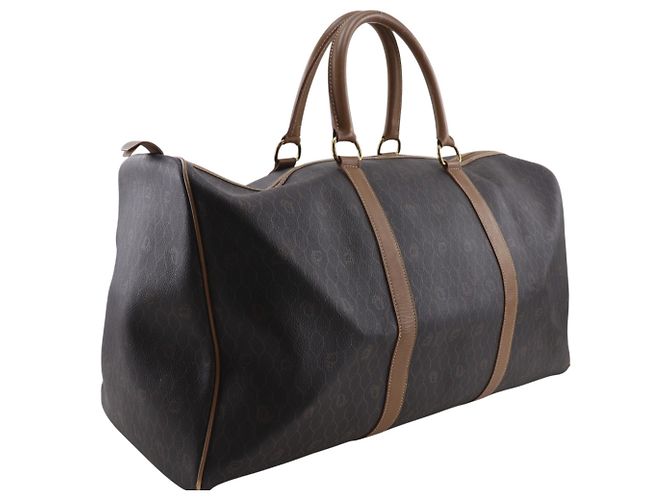 Borsa Boston Christian Dior in PVC marrone - vista 3