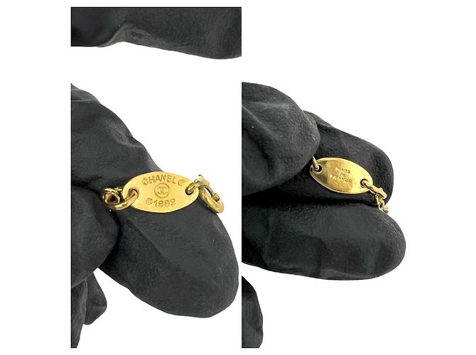 CHANEL Vintage Coco Mark Motiv Halskette Golden - Ansicht 3